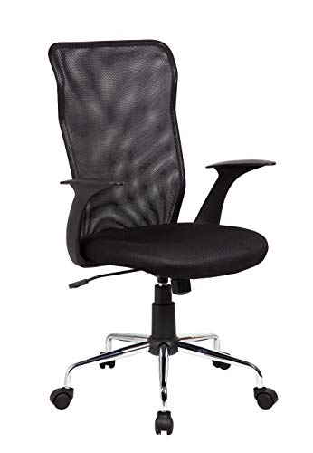 Techni Mobili Medium Back Mesh Assistant Office Chair. Color: Black