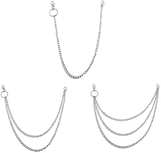 3 PCS Jeans Chains, Pocket Chain Wallet Chain Belt Chains Silver Pants Chains Hip Hop Pants Chain Keyring Wallet Chain for Men Punk Rock Hip-hop Chains Jeans Biker Wallet Trousers Chains for Men Women