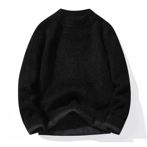 Men's Solid Color Cashmere Sweater Crew Neck Long Sleeve Pullover Knitted Sweater3