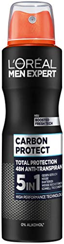Desodorante L'Oréal Men Expert Carbon Protect 4 en 1, antitranspirante, protege contra la humedad...