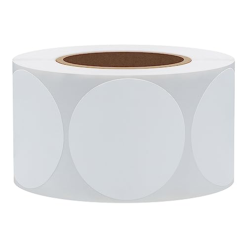 Hybsk カラーラベル 白 丸型 丸シール 38mm 手書き 粘着ラベル 500枚 書類袋のオフィス用品オフィス用 シール 丸 (白)