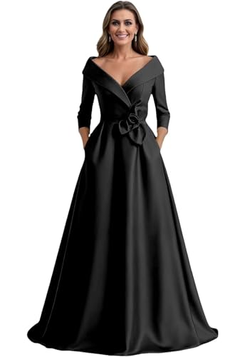 Homuguz Satin Long Dress With Pockets