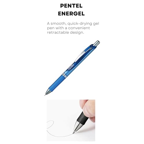 Set de 7 bolígrafos japoneses con tinta azul gel miniatura 6
