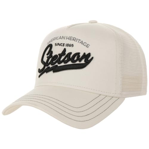 Stetson Since 1865 Trucker Cap Meshcap Herren Sommer Winter Baumwolle verstellbar cremeweiß One...