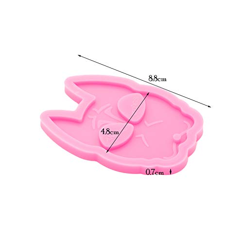 Shiny Glossy Dog Shape Silicone Mold DIY Crafts Keychain Mold Jewelry Making Tool Epoxy Resin Mold Pendant Casting Silicone Mould
