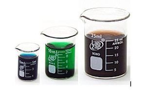 Micro Borosilicate Glass Graduated Beakers (5ml, 10ml and 25ml)