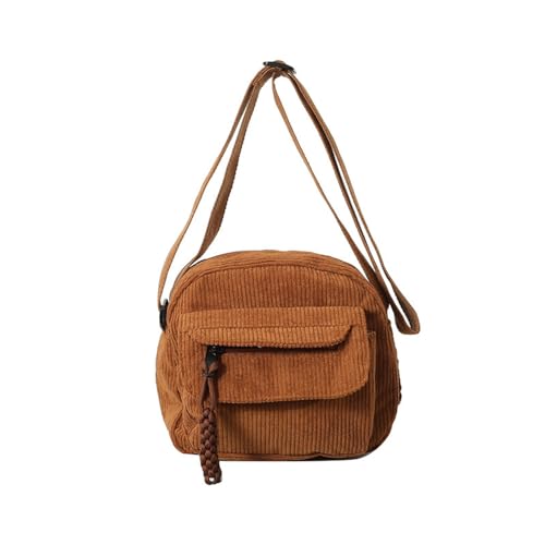 Small Corduroy Crossbody Bag Multi Pockets Hobo Satchel Handbag Mini Casual Corduroy Shoulder Mobile Phone Purse