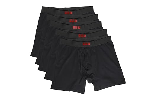 Men's Boxers Soft Breathable Comfortable Flexible Athletic and Daily Underwear 5-Pack