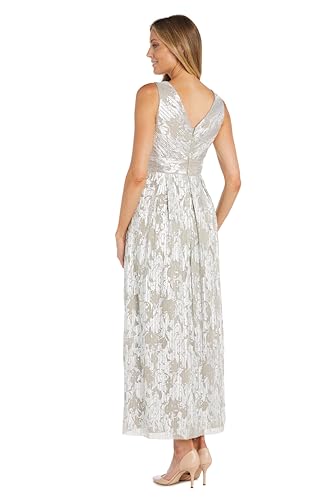 Image of Womens Long Metallic Printed Gown