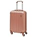 Produktbild EONO Essentials Leichter 55cm ABS Hartschalenkoffer Reisetrolley Carry-On Handgepäck Koffer mit 4 Rädern, zugelassen für Ryanair, easyJet, British Airways, Flybe, Wizz Air und mehr, Rosegold