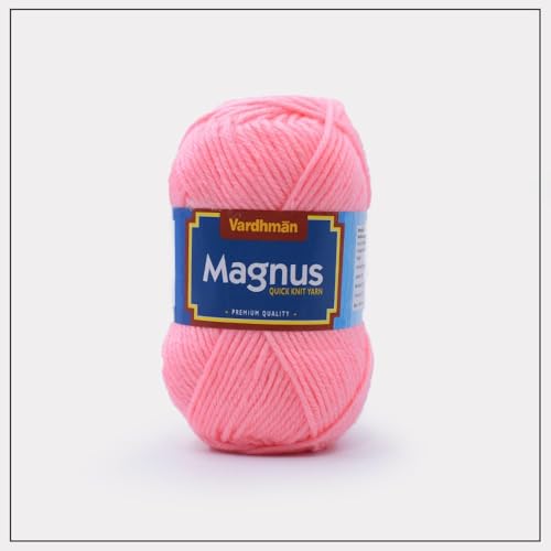 Image of Vardhman Wool Yarn for Hand Knitting Acrylic Thread Balls Baby Pink Colour 200 Grams, Crochet Yarn Wool for Chunky Woollen Garments Ladies Gents Sweater Blanket Socks caps & Decor Needle Hook 4ply.;