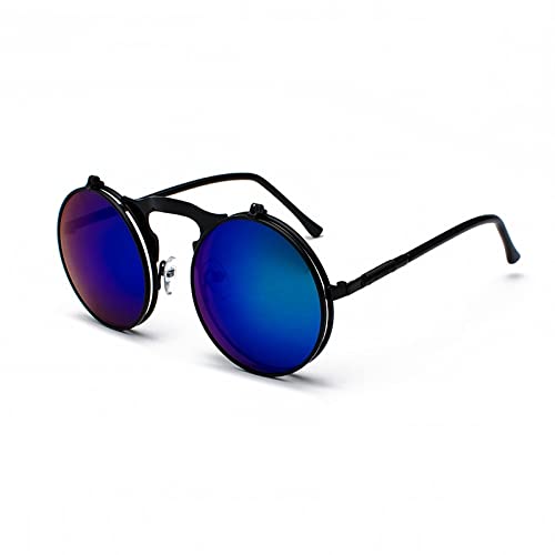 Lunettes de soleil vintage steampunk monture ronde métal rétro lunettes de cercle homme femme