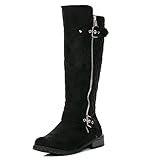Forever Mango 21 Women's Winkle Back Shaft Side Zip Knee High Flat Riding Boots 9 BM US
