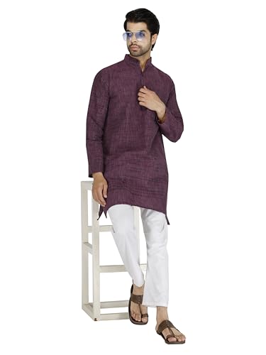 Image of Men's Khadie Cotton Relaxed Straight Kurta