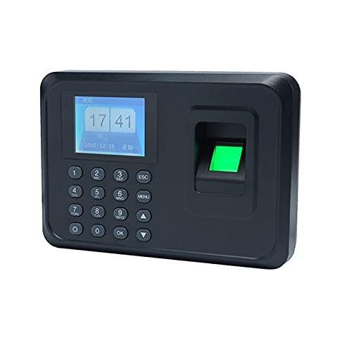 NJBVRS Biometric Employee Attendance Machine Biometric Fingerprint Office Employee Time Attendance Machine Code Password DC5V USB U Card for Small Businesses and Offices