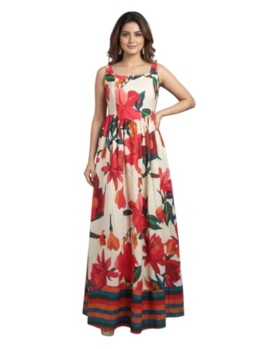 Image of GRECIILOOKS Maxi Dress for Women | Long One Piece Outfit | Casual Western and Stylish Party Outfit | Trendy Summer Fashion for Womens