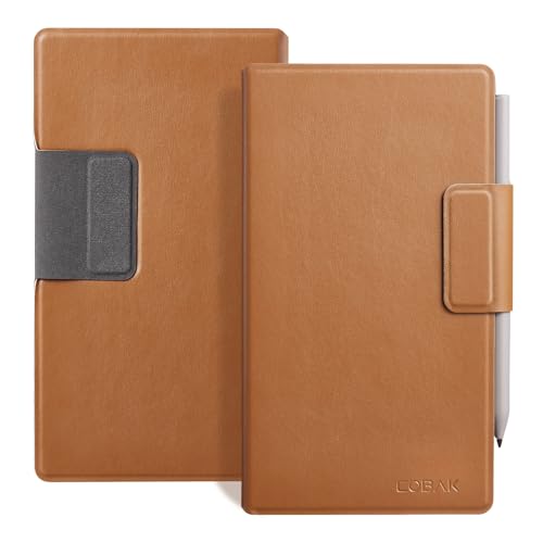 CoBak Magnetic Case for Remarkable Paper Pro Move 7.3 2025 Released- Smart Auto Sleep/Wake Folio Lightweight Protective Cover with Pen Holder Flap (Brown)