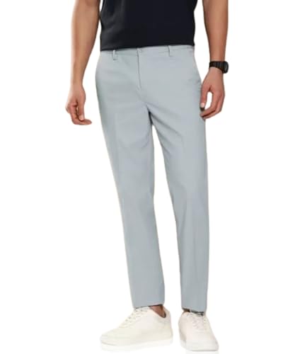 Image of MALENO Slim Fit Ankle Length Cotton Lycra Blend Formal Trouser for Men | Stretchable Ankle Length Formal Pant for Men