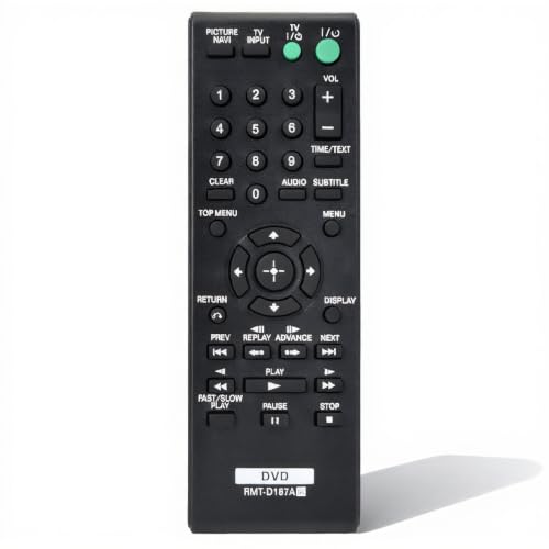 RMT-D187A Remote Control Replacement for DVD Player DVP-NS611H DVP DVP-NS710H DVP-NS710H/B DVP-NS710HWM DVP DVP-SR101B DVP-SR101P