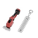 2-in-1 Akku Heckenschere & Grasschere Kompatibel mit Milwaukee 18V Akku (ohne Batterie), 400W bürstenloser Elektrisch Strauchschneider mit 90° verstellbarem Kopf, 2 Klingen, Handschuhen, Schutzbrille