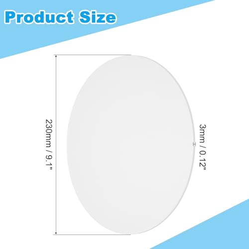 Image of PATIKIL 9.1 inch Acrylic Circles, 0.12 inch Thickness Round Acrylic Sheets Acrylic Circle Blanks Cake Disc Panel for Sign DIY Craft Project, Paintings, Picture Frame, Table Top, Clear