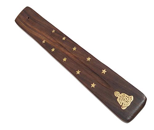 Image of Pure Source India Wood Incense Holder (10 x 1.5 inch, Brown)