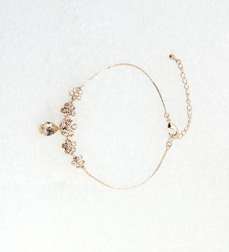 Image of Faship Gorgeous Rhinestone Crystal Floral Necklace Earrings Set