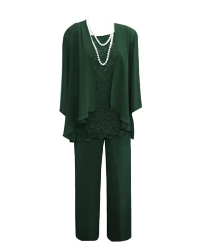 Chiffon Grandmother of The Bride Pant Suits with...