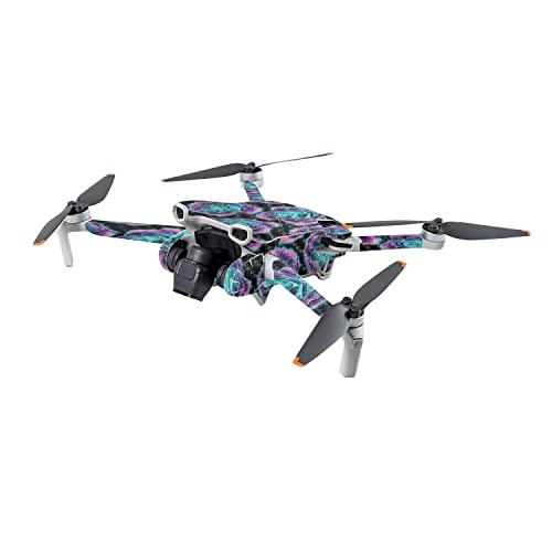 Image of MightySkins Carbon Fiber Skin Compatible with DJI Mini 3 - Crystalline Roses | Protective, Durable Textured Carbon Fiber Finish | Easy to Apply