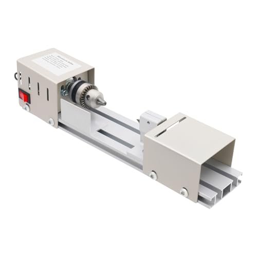 BAOCHADA Mini Drehmaschine, 96w 220v 7 Stufen Metalldrehmaschine,Drehbank Tischdrehbank mit 6 Schnitzmesser 9000RPM Metall-Drehwerkzeug für Perlen, Schmuck, Kunsthandwerk, für Sägeblatt 50mm/1.97in
