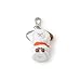 BT21 RJ Character Mini Cute Figure Keychain Key Ring Bag Charm with Clip, White