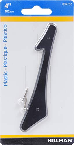 Hillman 839752 Black House Number 1, 4-Inch Nail Plastic #TOP1