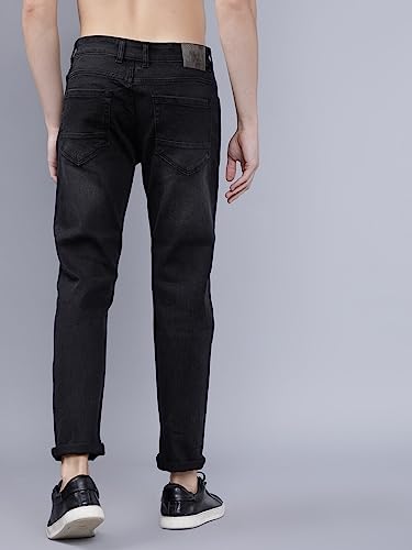 Image of The Indian Garage Co Men Slim Fit Solid Mid-Rise Jeans
