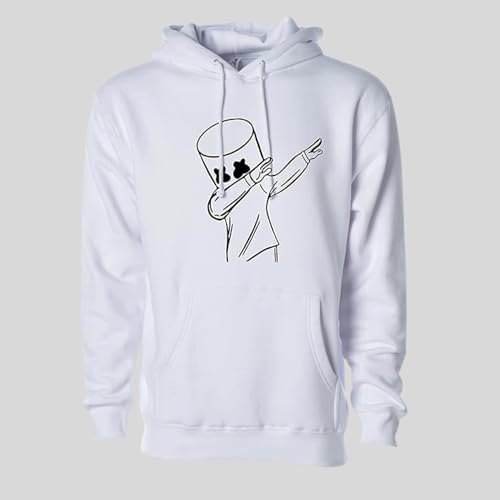Image of Wearindia Unisex-Adult Cotton Hooded Sweatshirt (W New Dancemelo Hoodie White S)