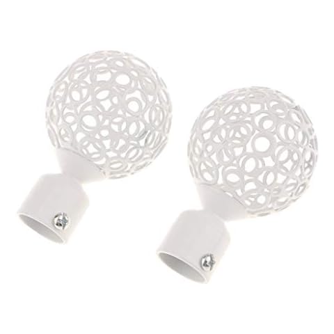 Inzopo 2 Stück Eisen-Gardinenstangen-Endstücke für Stangen Cover