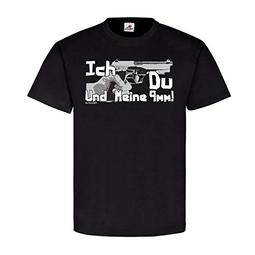 T-shirt humour allemand 9mm pour soirée entre amis taille 4XL