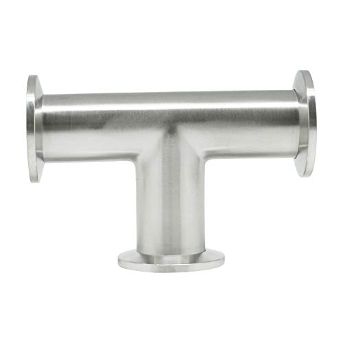 Image of QiiMii Vacuum Fittings - KF-25 Tri Clamp Tee 3 Way Stainless Steel SS304