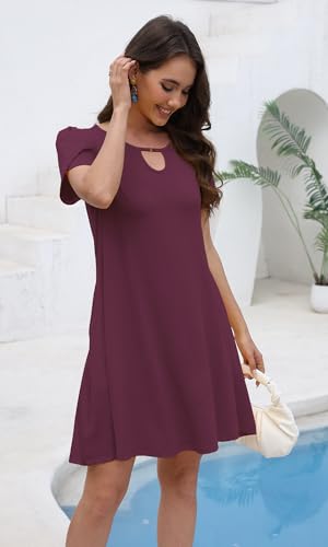 Image of COSSEN Women's Summer Casual Tshirt Dress Crew Neck