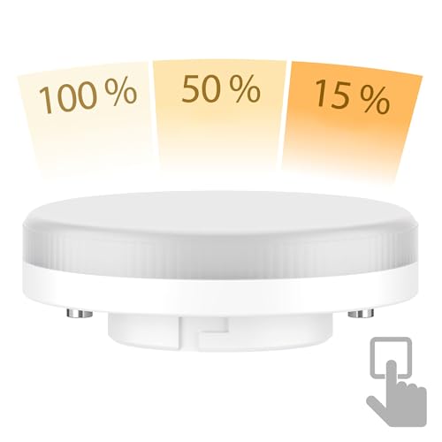 ledscom.de 2 Pieces GX53 LED Bulb, Warm White (2700 K), 6.3 W, 541lm, 3-Step dimmer, matt - Image 2