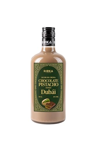 RISKA - Licor de Crema de Chocolate Pistacho estilo DUBAI Riska 0,7 L