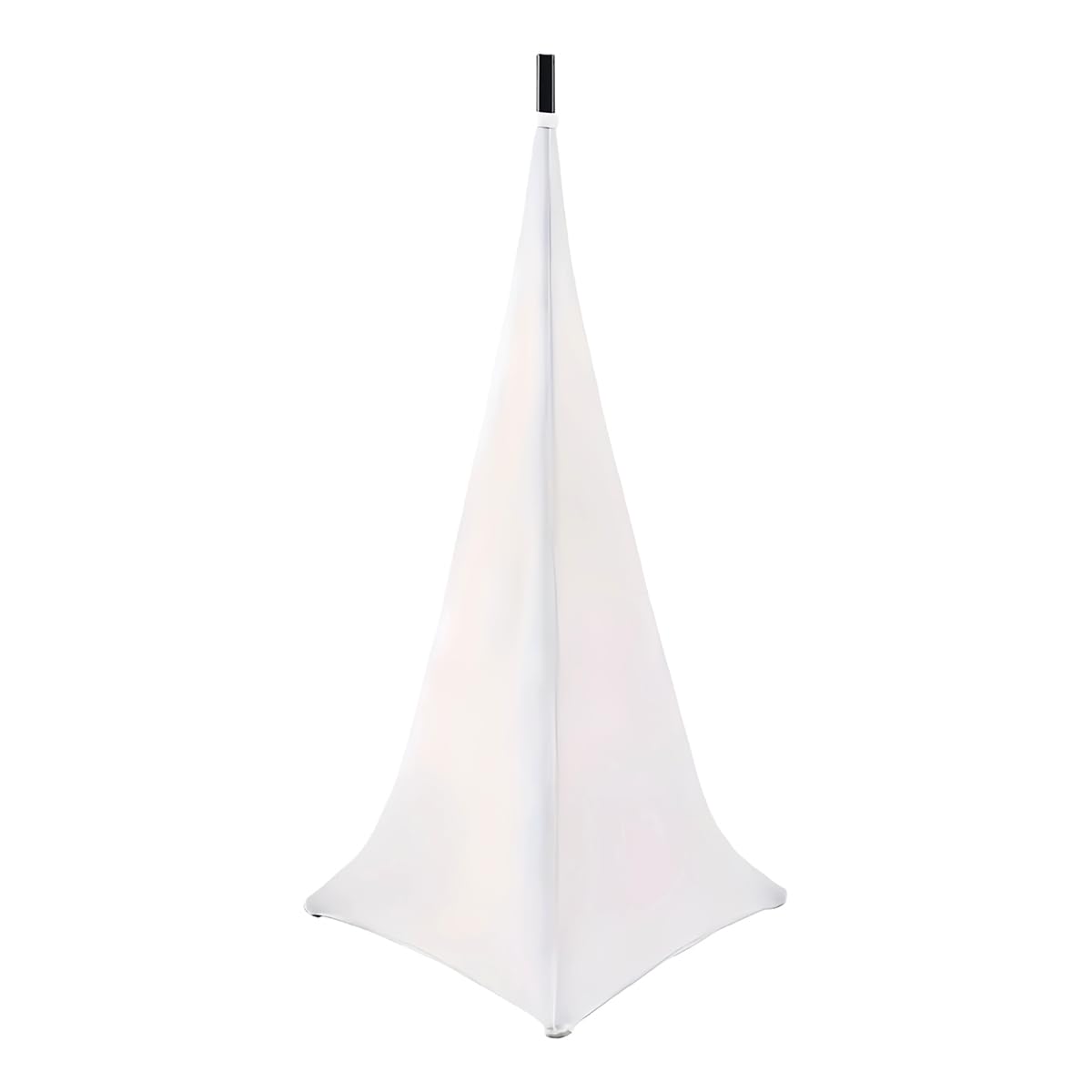 WANGCL Copertura per supporto altoparlante, copertura universale per treppiede di illuminazione estensibile a 360 gradi su tre lati per banchetti, matrimoni, feste (bianco)