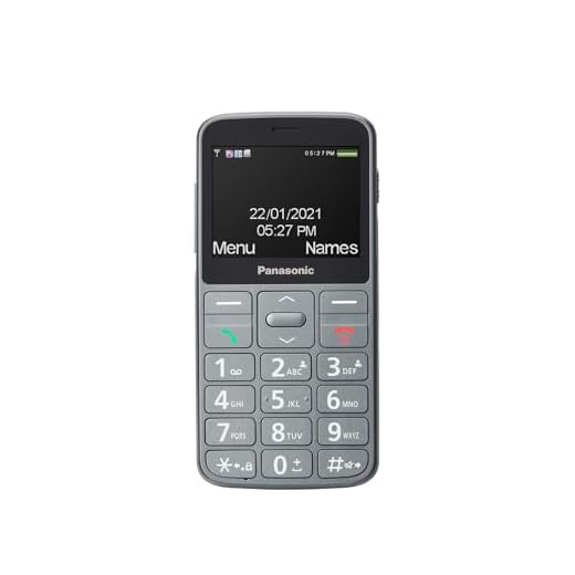 Panasonic KX-TU160EXG 2G, Teléfono Móvil para Mayores, Botón de Llamada de Emergencia SOS, Botones Grandes Separados, Pantalla de Números y Fuentes Grandes, Gris