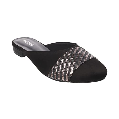 Image of Metro Women's Ethnic Weave Detail Fashion Heel Sandals
