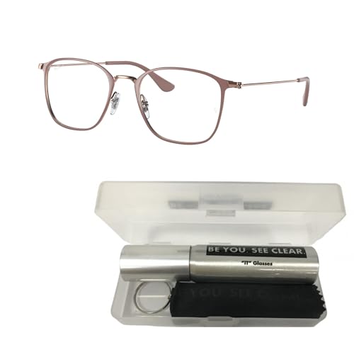 Image of Ray-Ban 6466 Eyeglasses Bundle: 6466 6466 2973 Beige On Copper 51mm and Eyewear Cleaning Kit