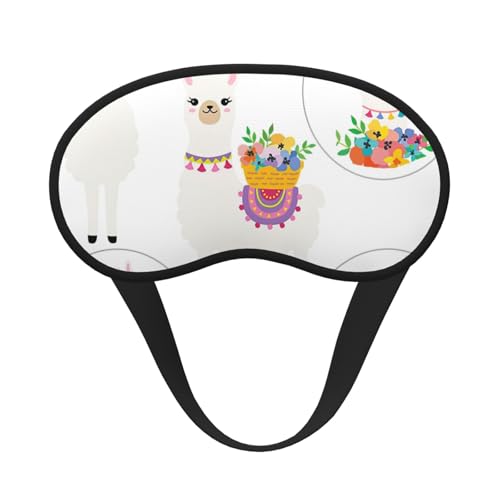 Antifaz para dormir unisex con estampado de llama, cómoda, para viajes, meditación, sueño, viajes