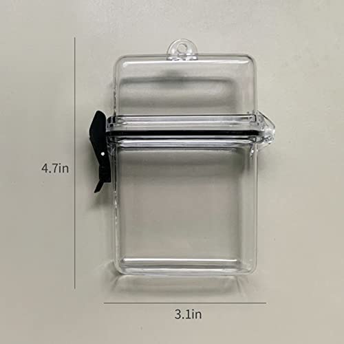 Sport Waterproof Case Id Card Badge Holder Floating Sports Case Heavy Duty Durable Locker Dry Box Fishing License Holder Waterproof(Clear 3Pcs) #TOP5