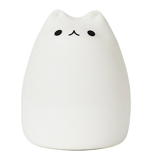 Preisvergleich Produktbild EuBaiFeng Silikon-LED-Nachtlampe mit Katzenausdruck, wiederaufladbar, tragbare Pat Sensitive Kontrolle, Nachtbeleuchtung, für Kinder, Freunde, warmes Geschenk Popularity Cat