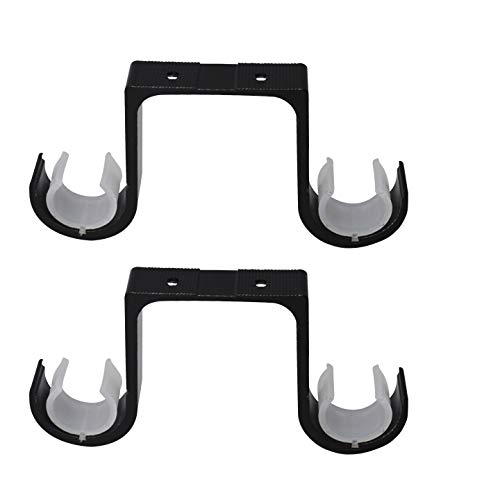 Sydien 2Pcs Heavy Duty Curtain Rod Brackets With Screws and Anchors Top