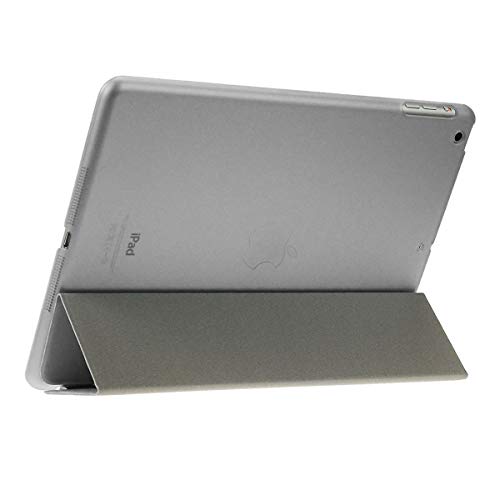 doupi Smart Funda para iPad Air (1. Gen.), Cubierta Protectora con Inteligente Función Sleep/Wake Up (Display on/Off) Protector de Cuero FlipCover, Gris