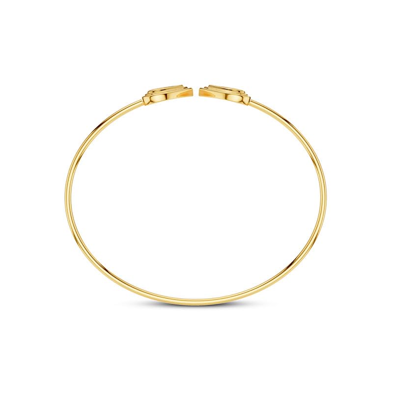 Image of Kisna 9 KT Orbit Flexible Yellow Gold Bangle For Women